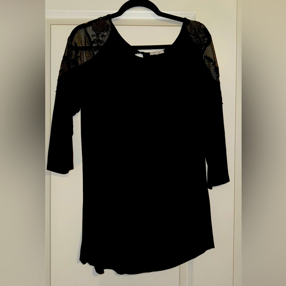 Black dress top 3/4 sleeve